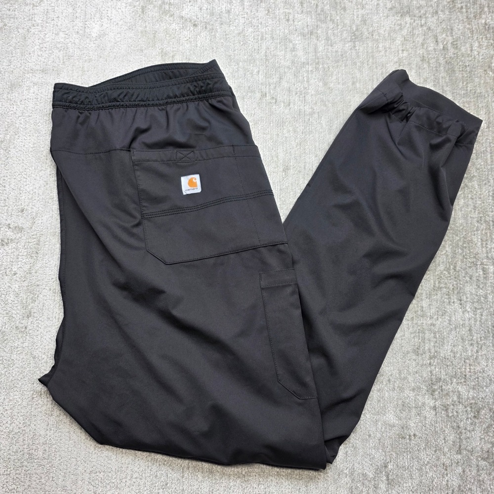Carhartt Liberty Force Men Black Scrub Jogger Pants Tall 2XL C55106 Workwear